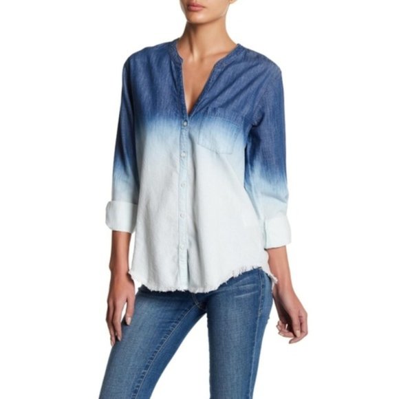 Soft Joie Chambray Long Sleeve Button Down Top XS - Picture 2 of 8
